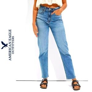 American Eagle Outfitters 90s Boyfriend Jeans Straight Leg High Rise Size 12 New